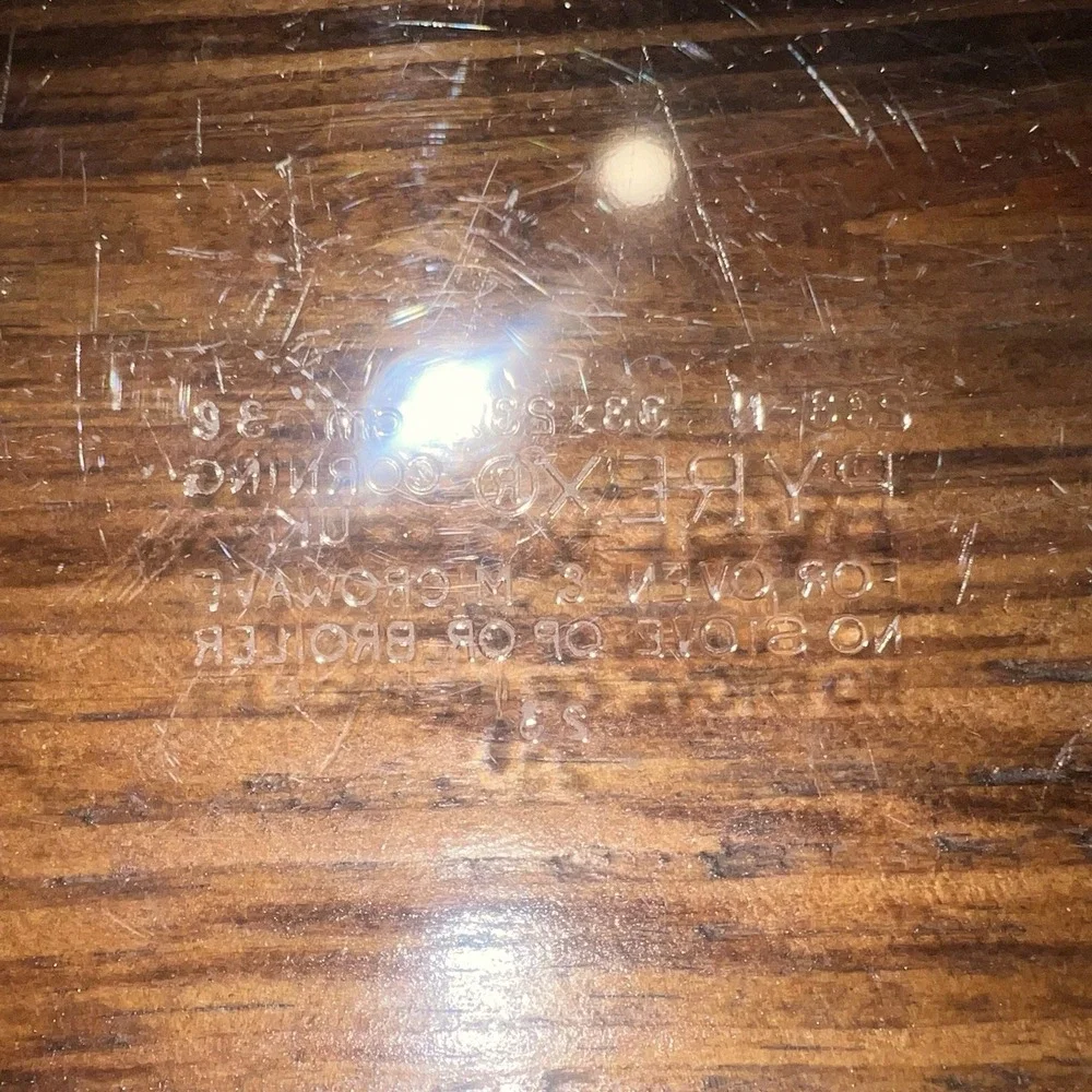 Vintage PYREX Corning 233-N Clear Glass Casserole Baking Dish USA-33 x 23 x 5 cm